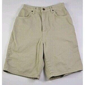 Styles To Go Womens Size 7/8 24" Khaki Tan Bermuda Shorts High Waist Vintage 90s